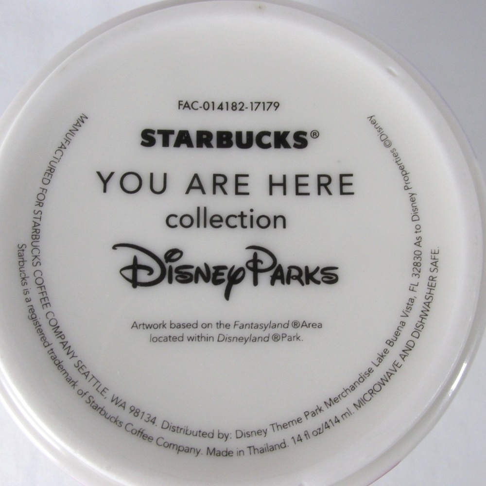 Starbucks Coffee Mug Disneyland Fantasyland You Are Here Collection Disney Parks - Picture 8 of 10